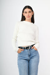 Maglia collo lupetto con ciondolo