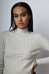 Lupetto crop a trecce lurex