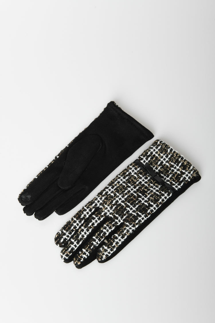 Guanti a motivo check