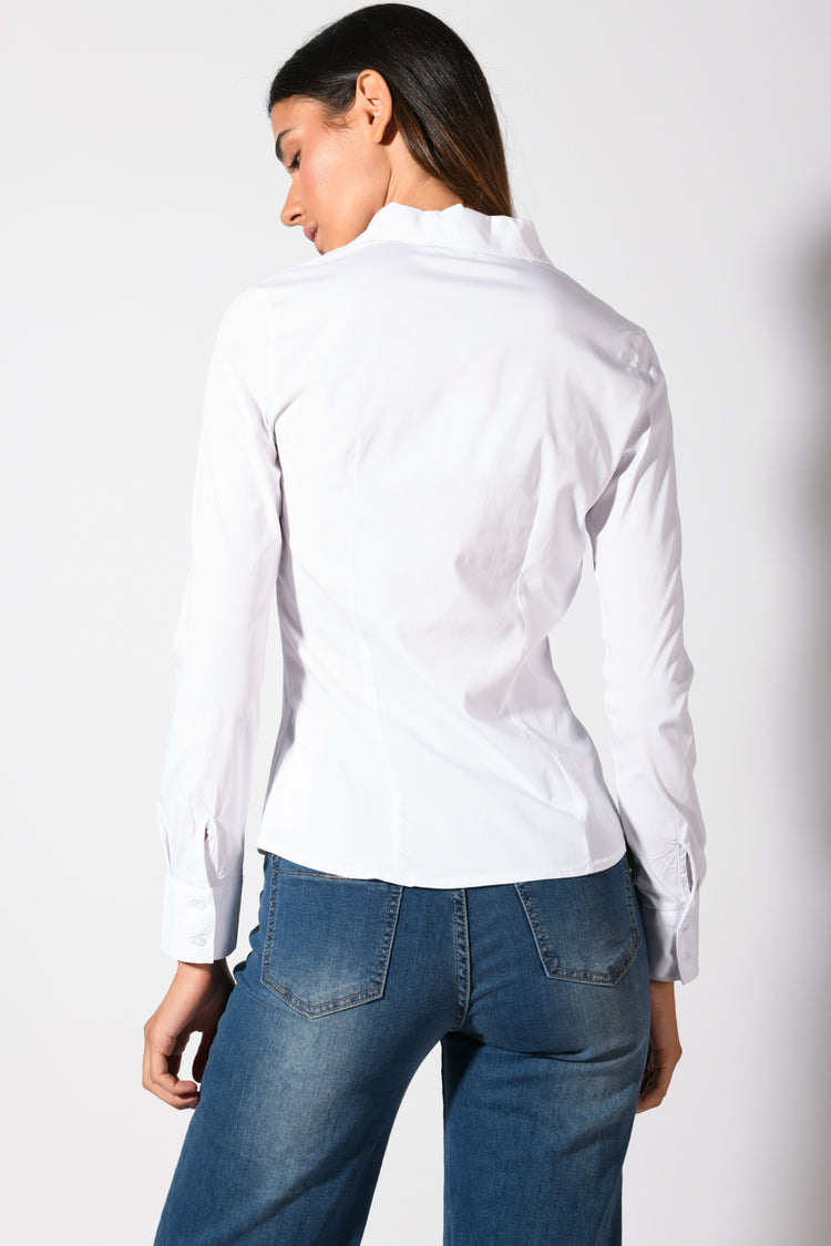 Camicia misto cotone stretch