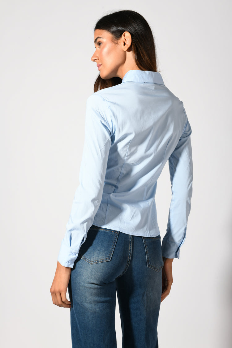 Camicia misto cotone stretch