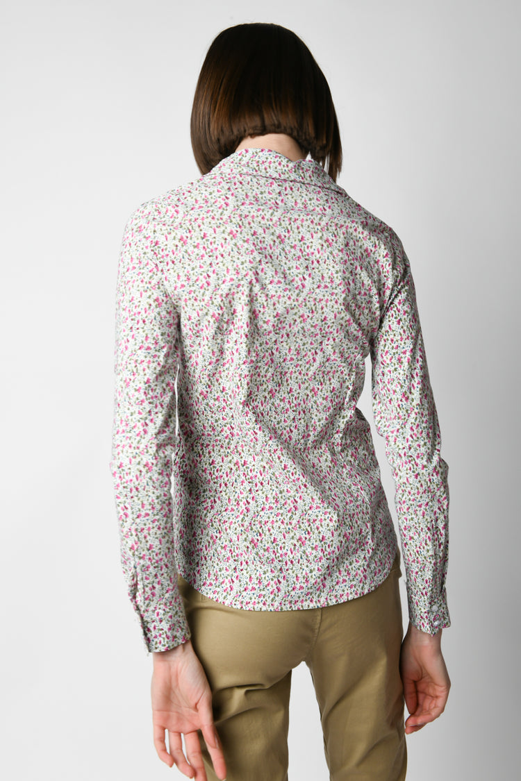 Camicia a stampa micro floreale