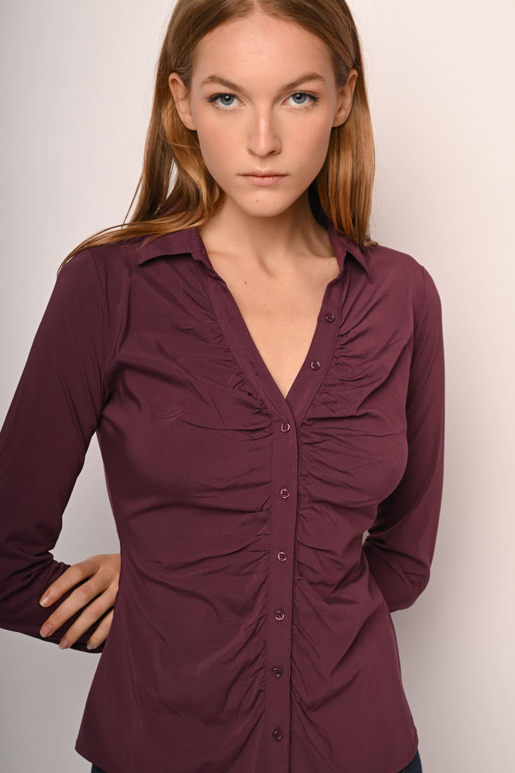 Camicia con arricciatura