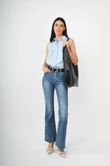 Camicia smanicata in cotone