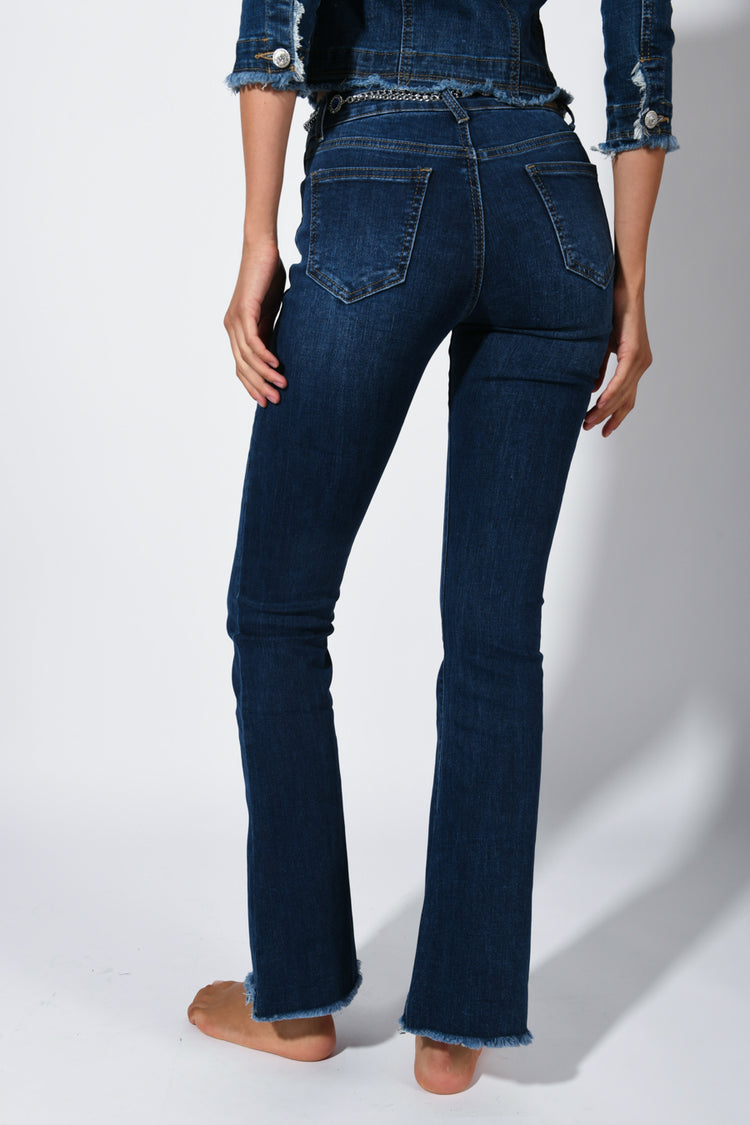 Jeans con cintura gioiello