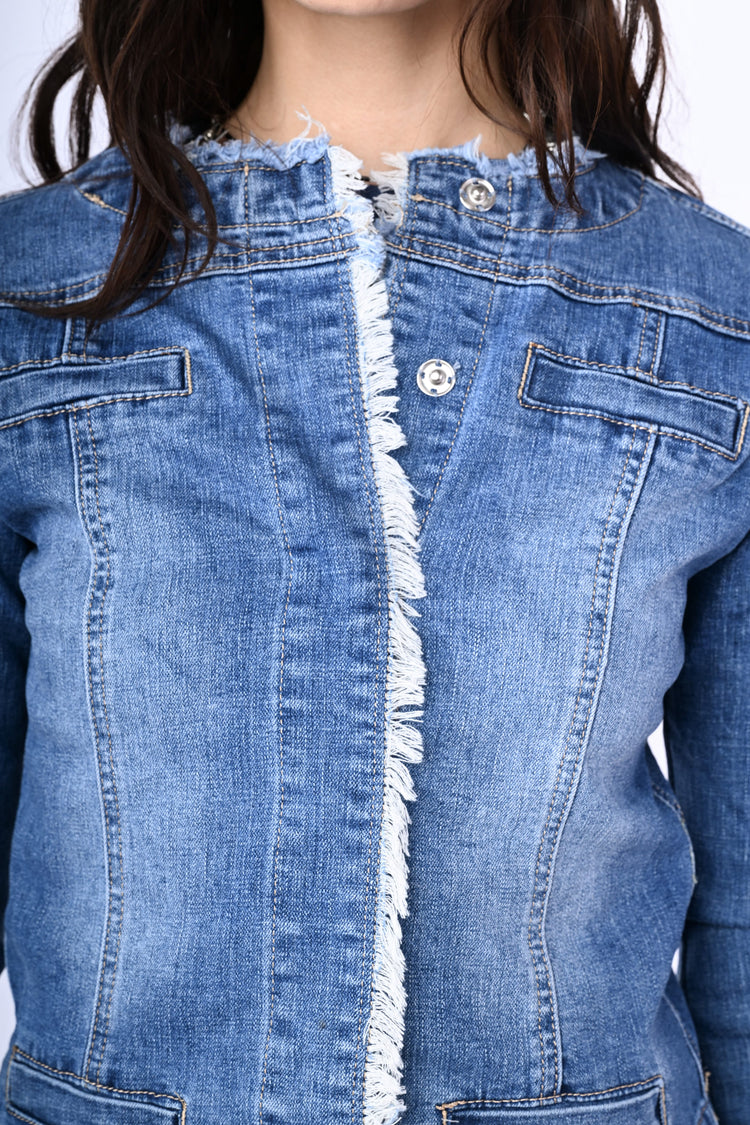Giacca in denim con perline
