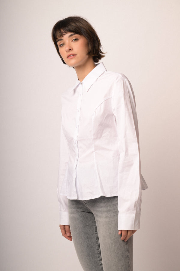 Camicia con bottone strass
