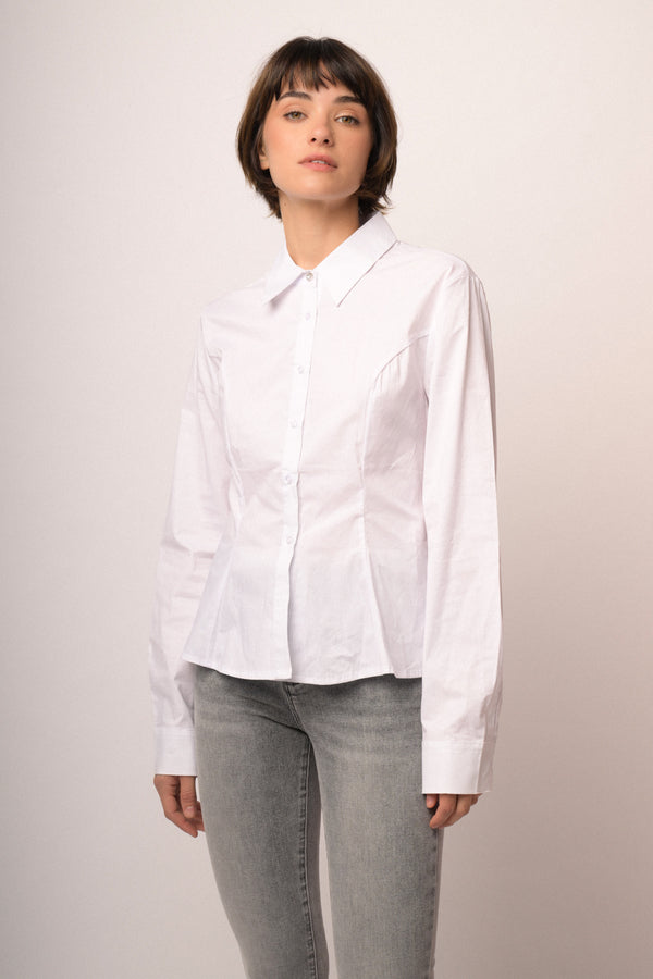 Camicia con bottone strass