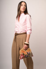 Camicia con bottone strass