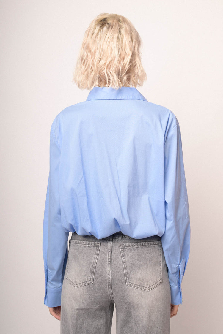 Camicia con bottone strass ed elastico