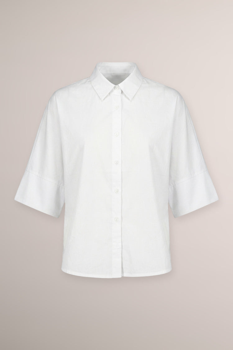 Camicia oversize in cotone bianco