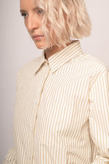Camicia con bottone cuore righe