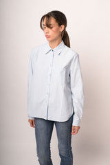 Camicia con bottone cuore righe