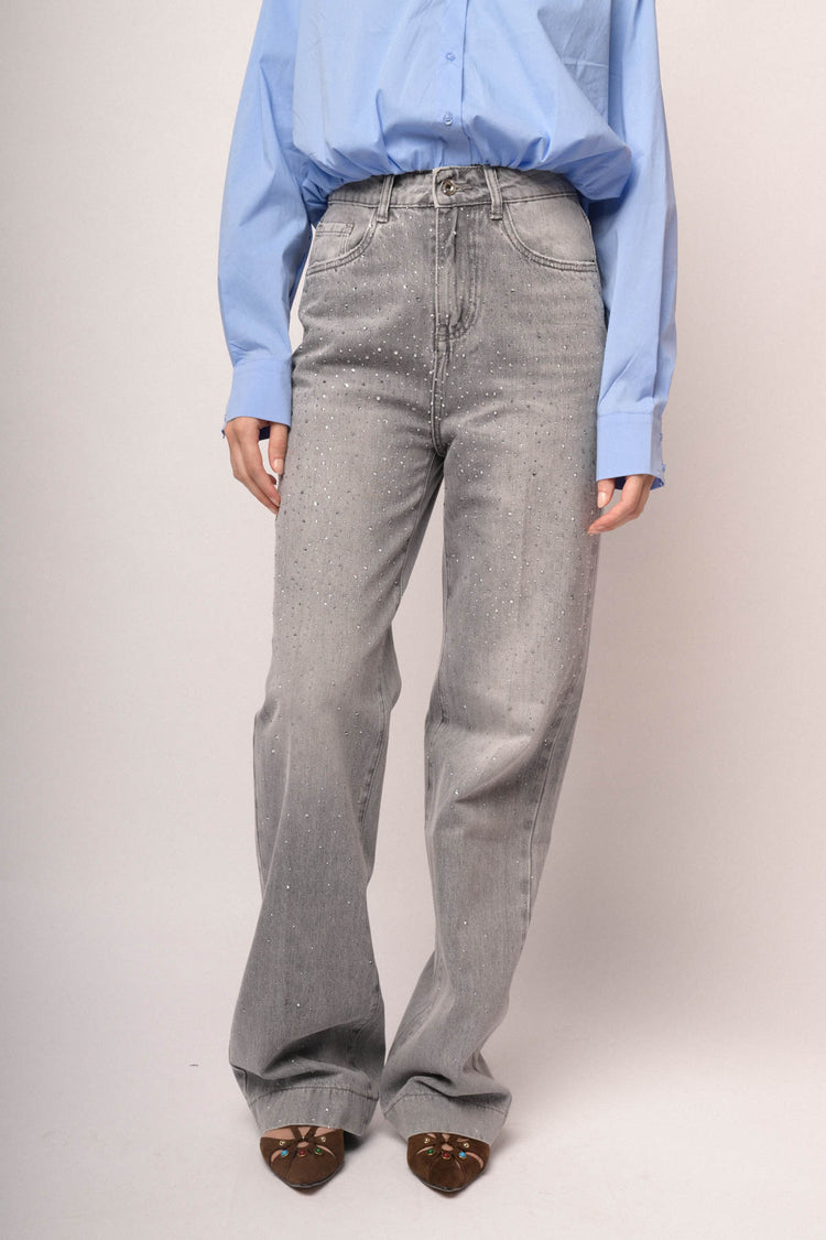 Jeans palazzo scuro