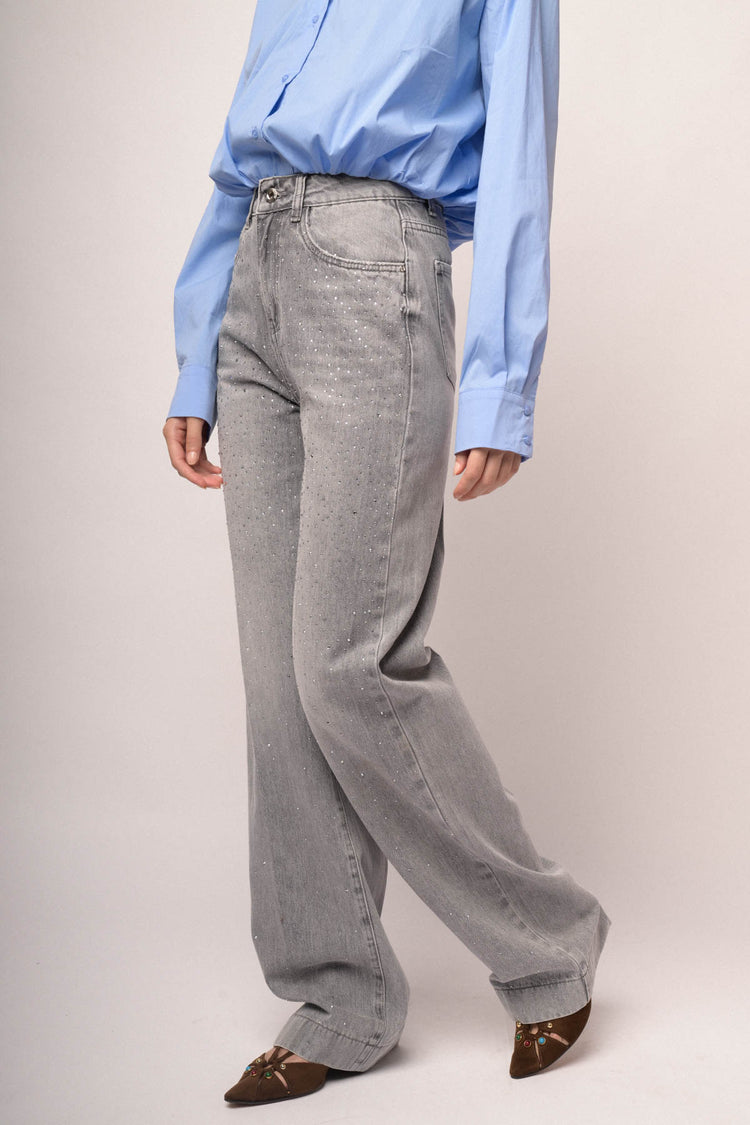 Jeans palazzo scuro