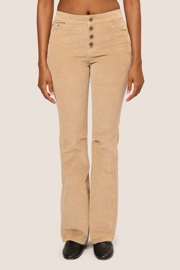 Pantaloni svasati in velluto a coste