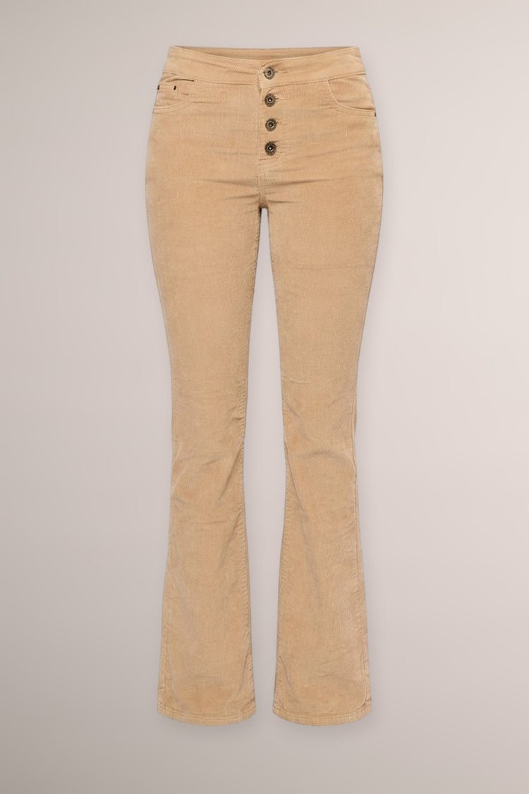 Pantaloni svasati in velluto a coste
