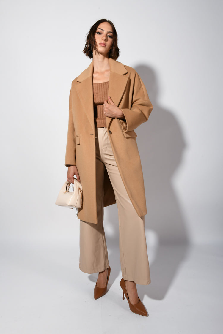 Pantaloni palazzo in similpelle