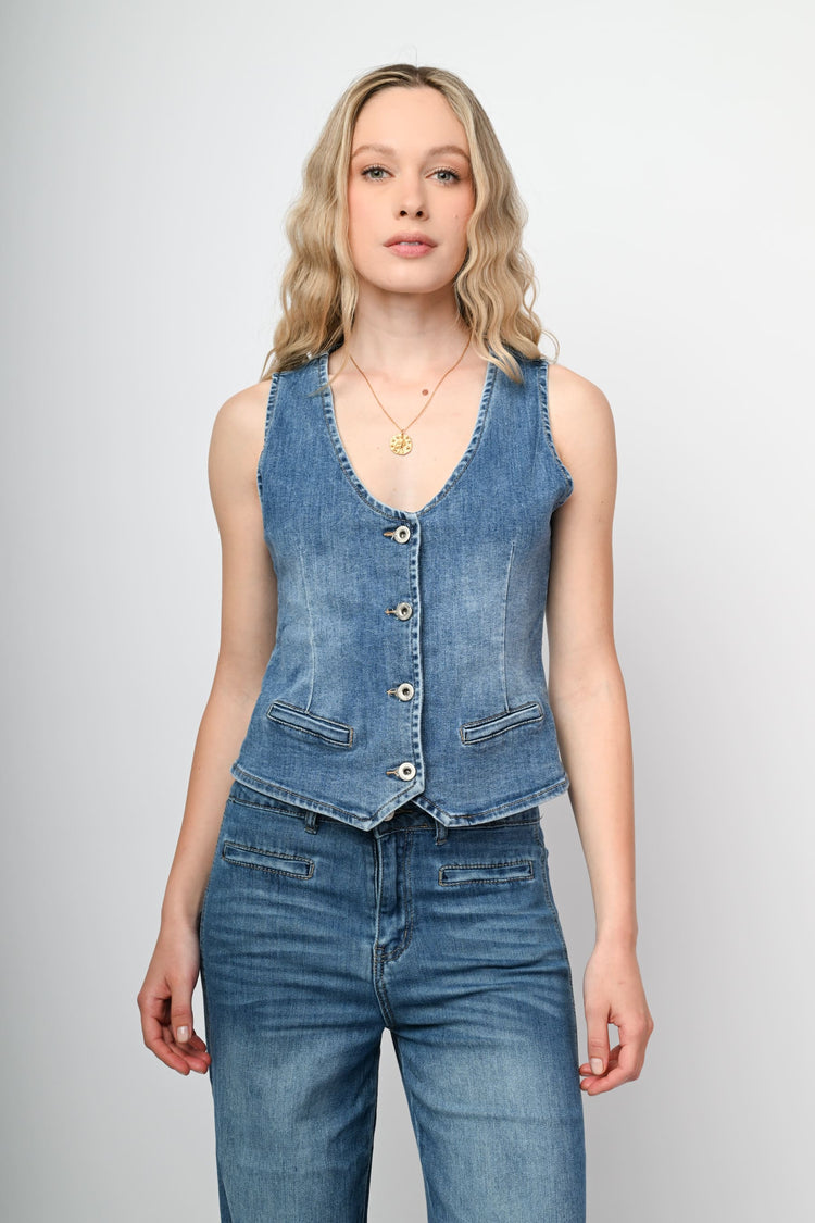Gilet in denim
