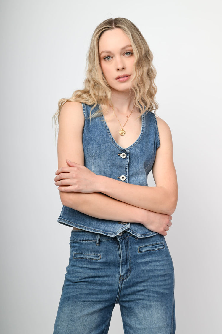 Gilet in denim