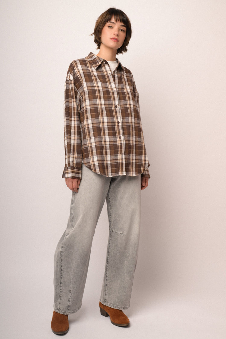 Jeans mom scuro grigio