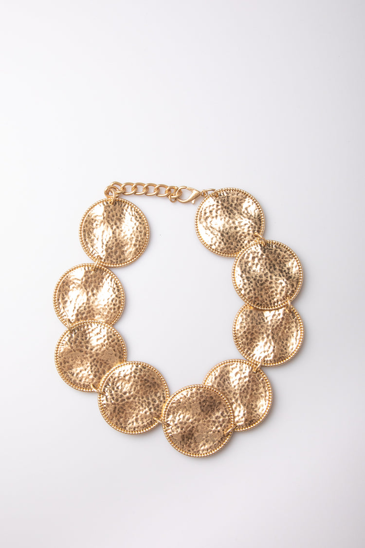 Collana con piastre circolari