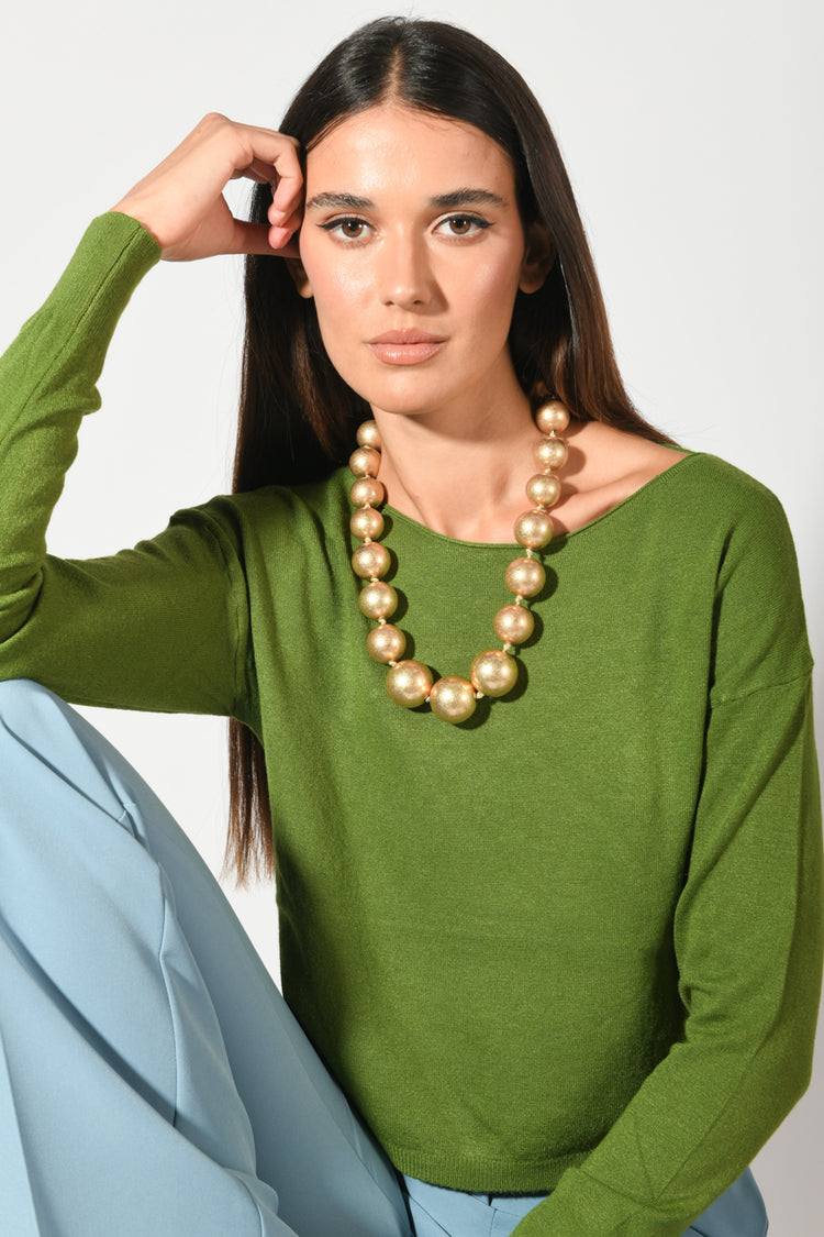 Collana con perle oversize