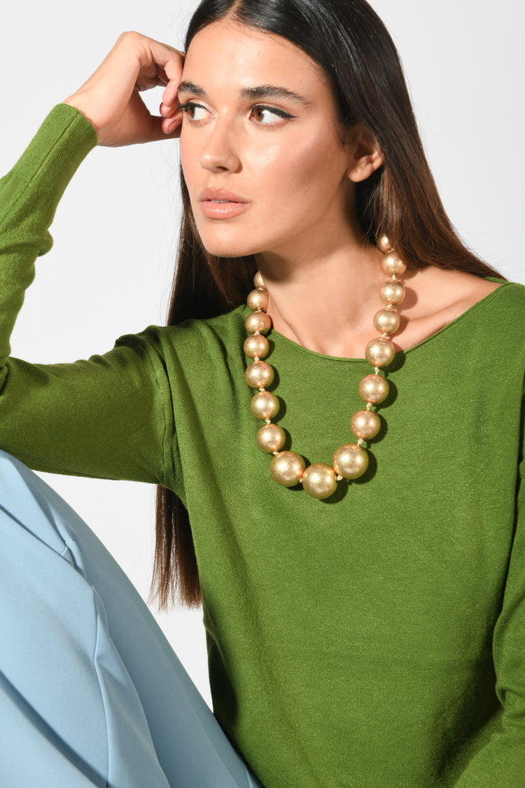 Collana con perle oversize