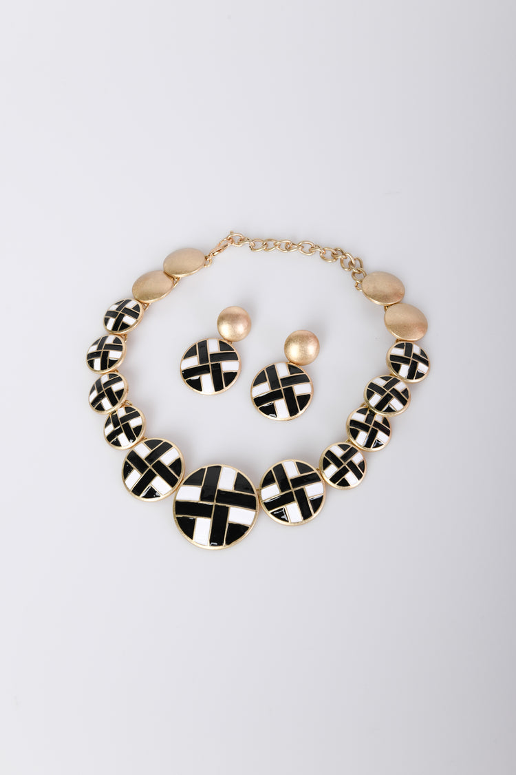 Seti collana + orecchini smaltati