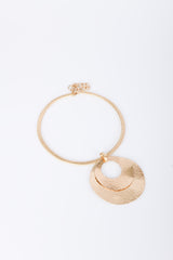 Collana rigida con pendente a cerchio