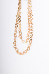 Collana lunga a doppio filo con cuori