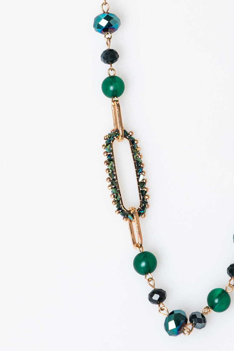 Collana lunga con sfere