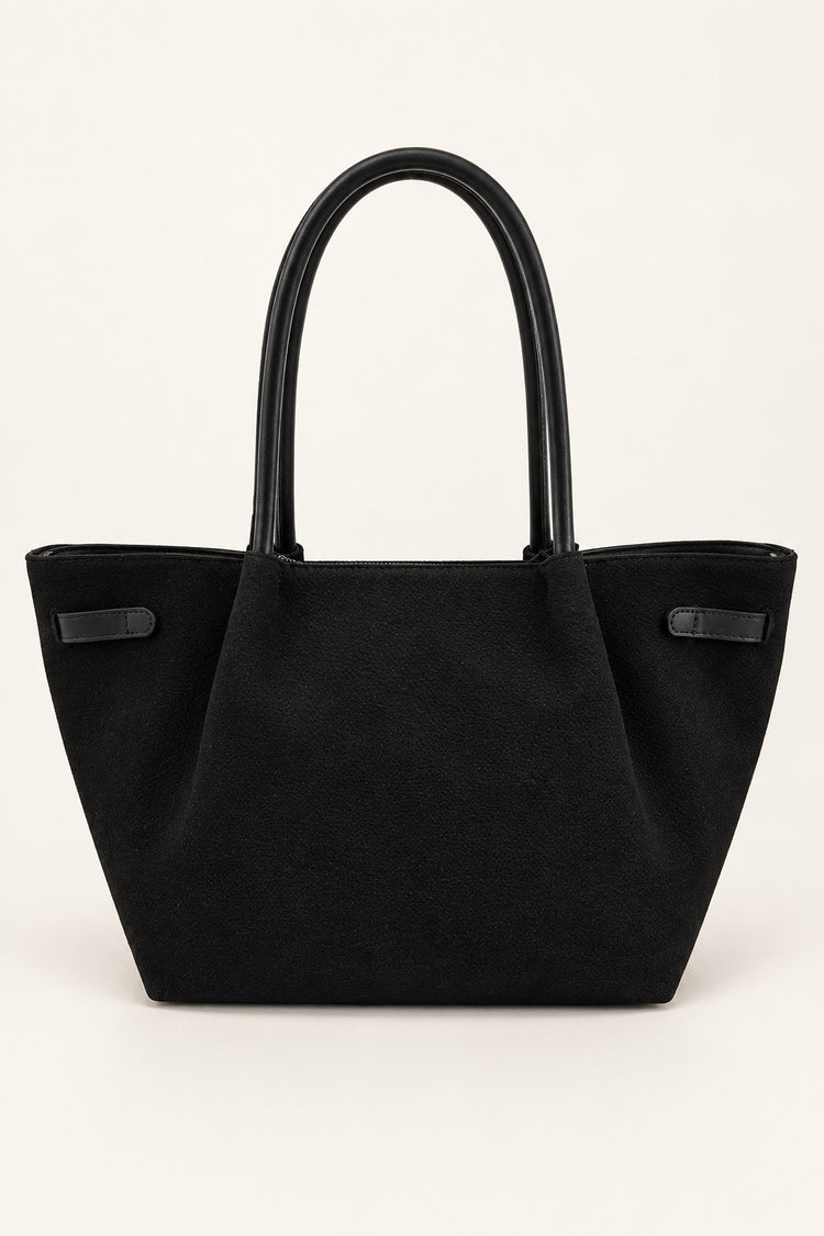 Borsa a spalla con fibbia velour