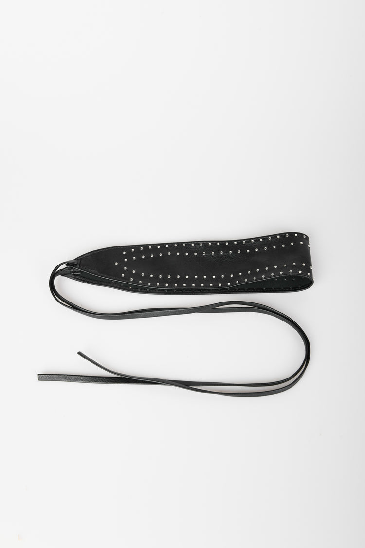 Cintura a fascia con mini borchie