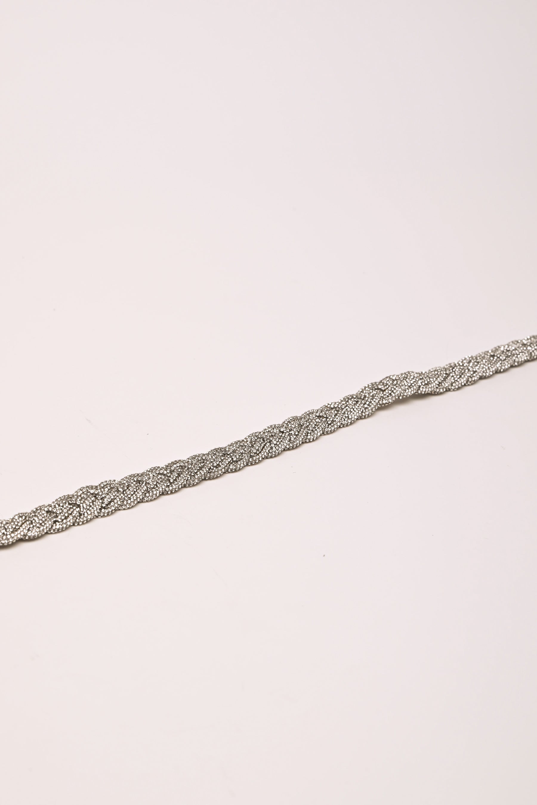 Fusciacca a treccia con strass