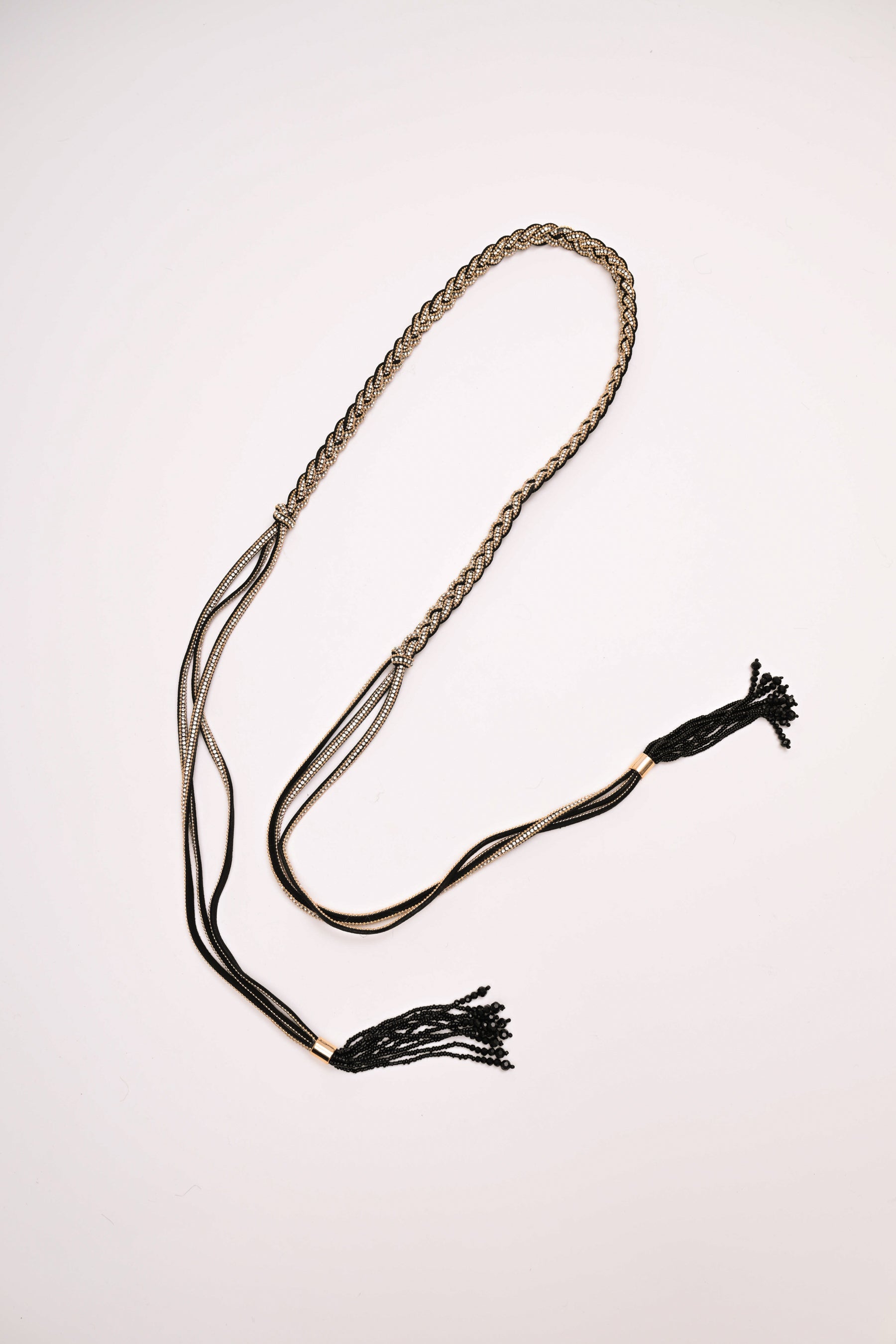 Fusciacca intreccio scamosciato strass