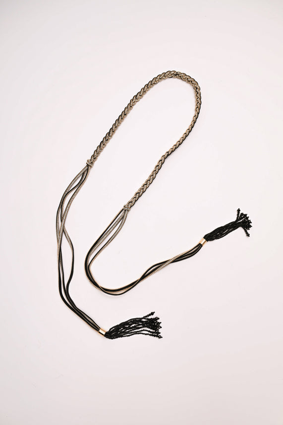 Fusciacca intreccio scamosciato strass