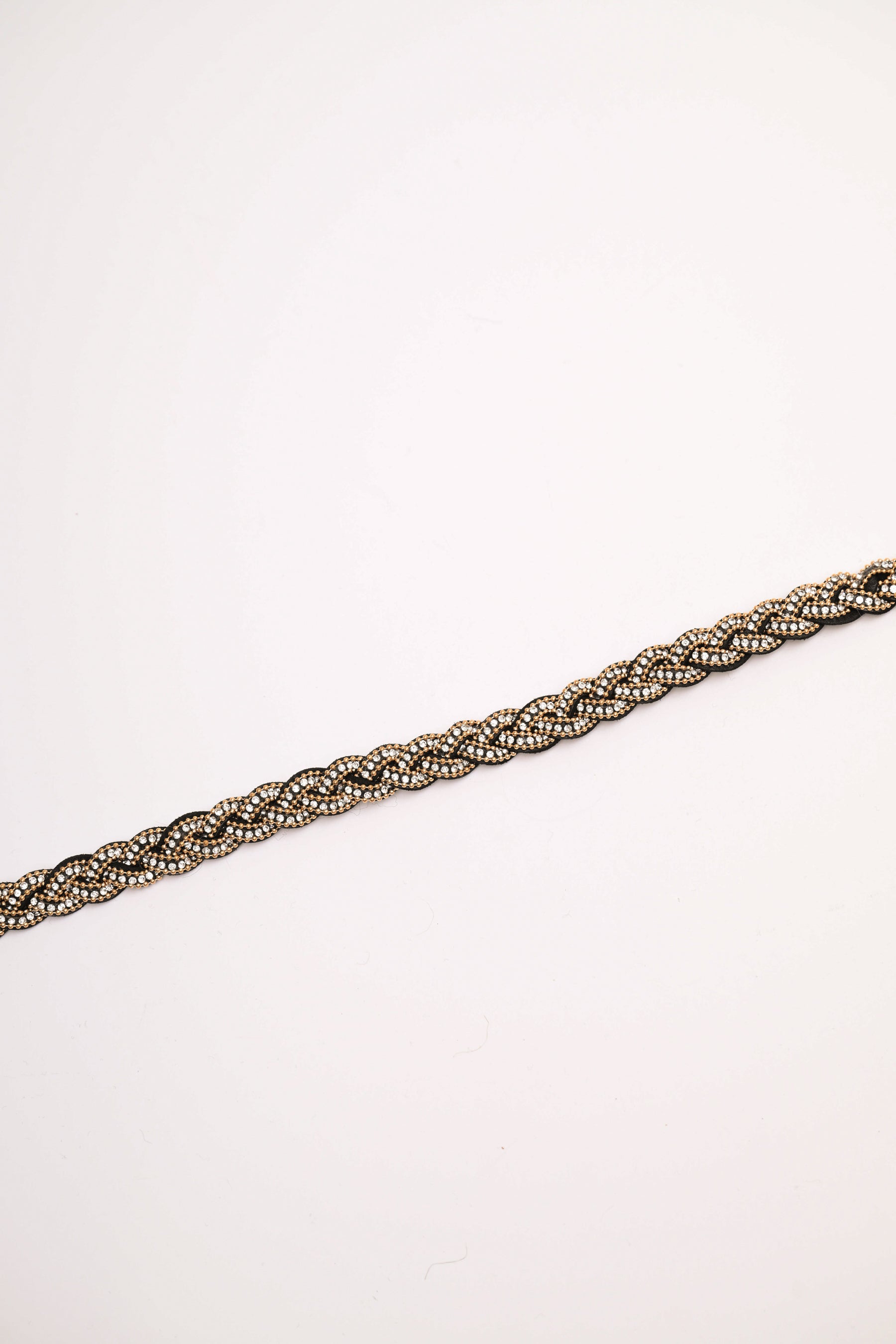 Fusciacca intreccio scamosciato strass