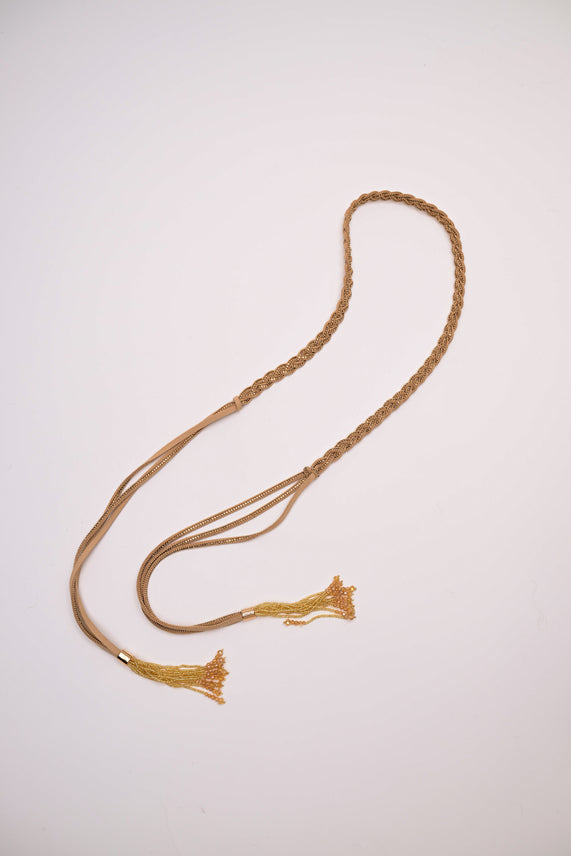 Fusciacca intreccio scamosciato strass