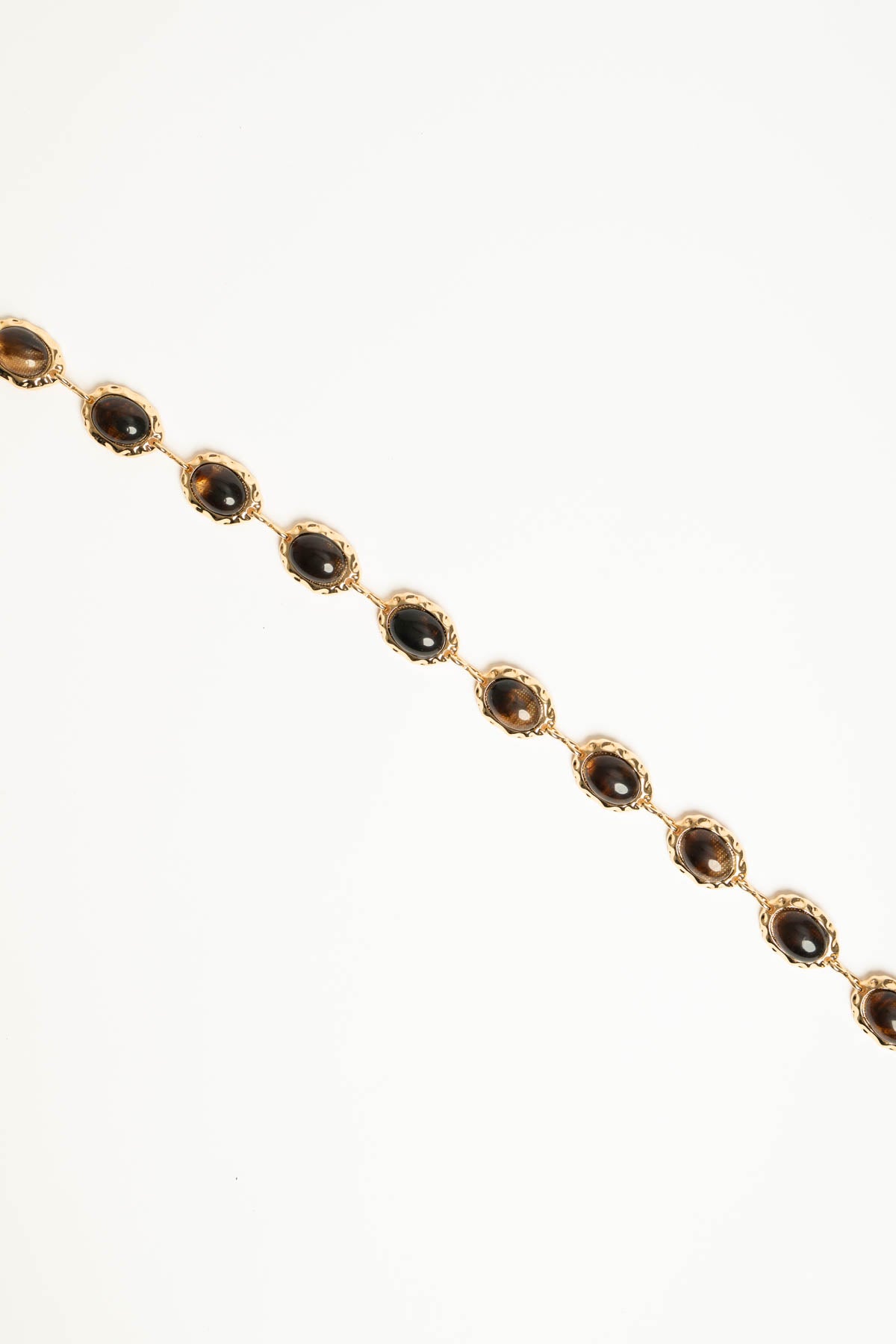 Cintura gioiello nera e oro con pietre
