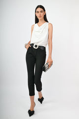 Pantaloni crop slim-fit