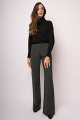 Leggings flare grigi antracite