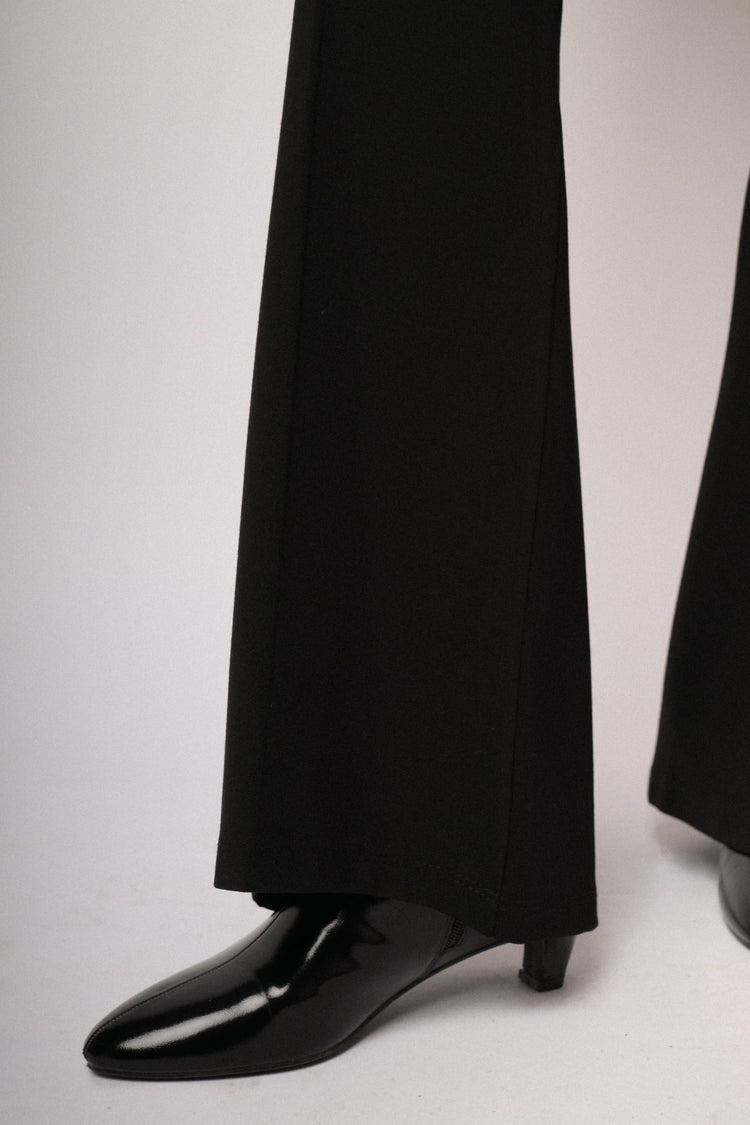 Leggings flare neri