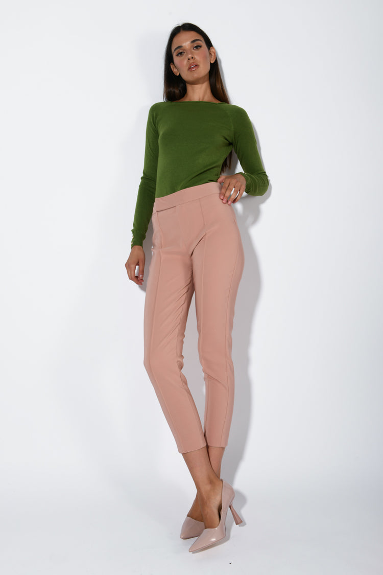 Pantaloni con impuntura centrale