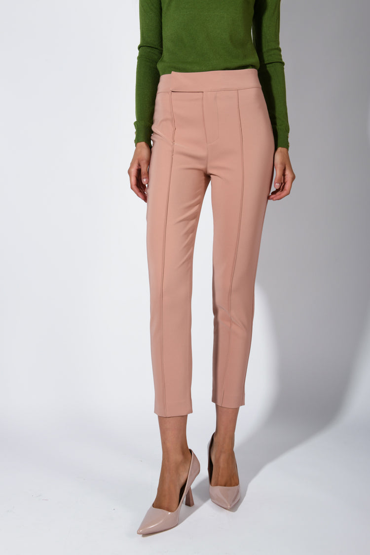 Pantaloni con impuntura centrale