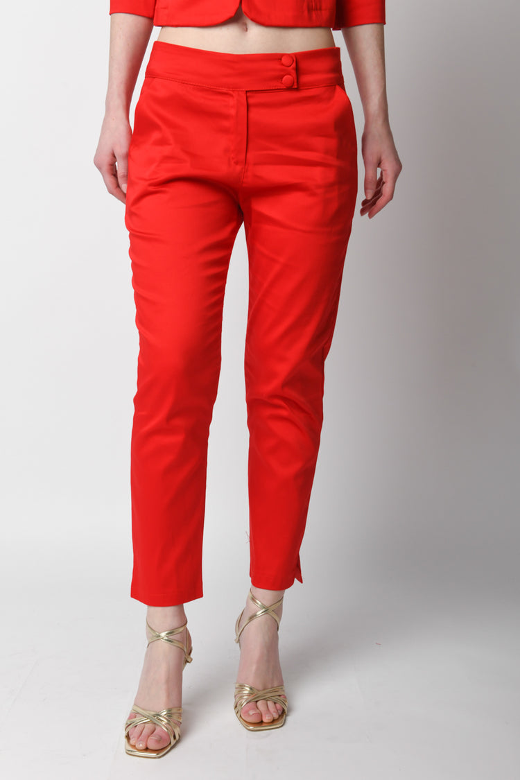 Pantaloni slim-fit in cotone stretch