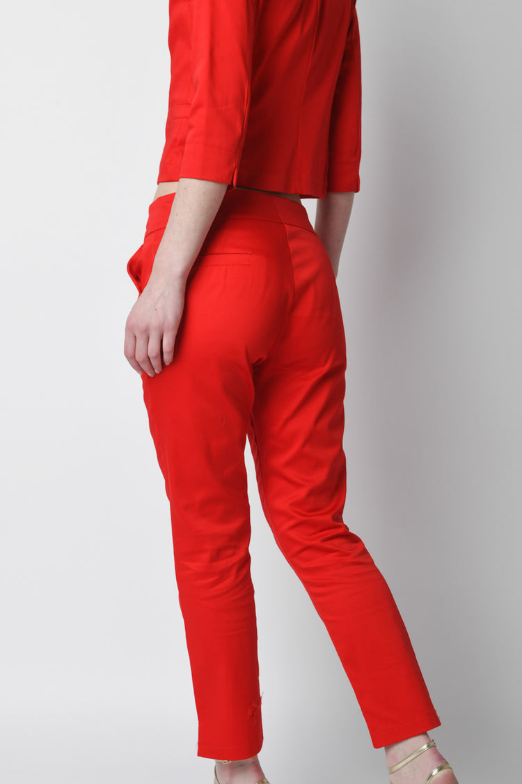 Pantaloni slim-fit in cotone stretch