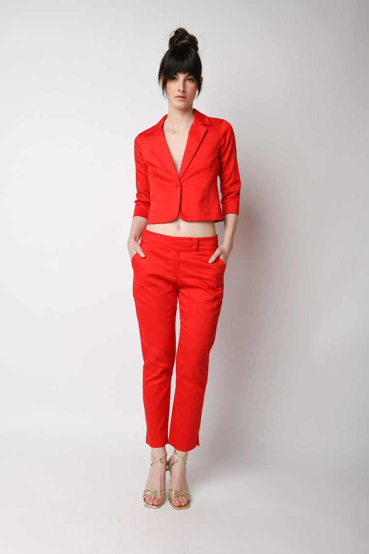 Pantaloni slim-fit in cotone stretch