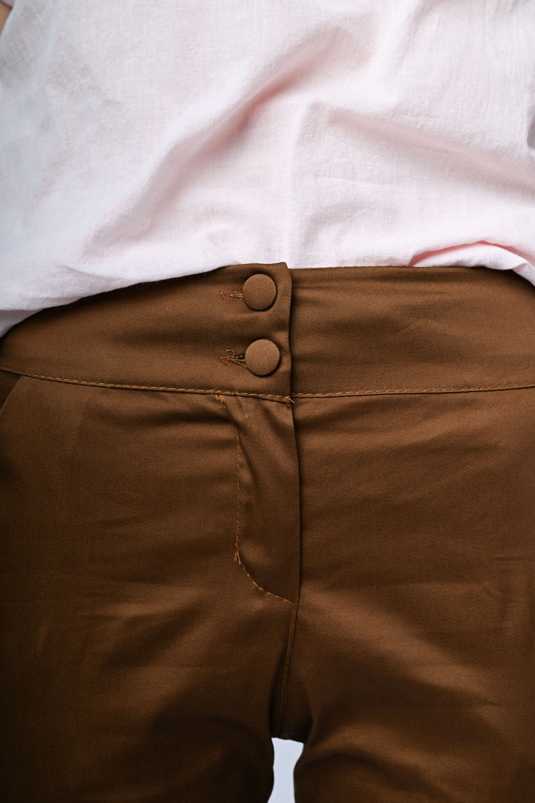 Pantaloni in raso di cotone
