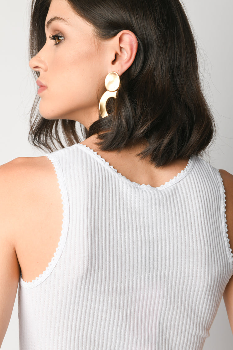 Canotta in cotone a costine